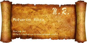 Moharos Róza névjegykártya