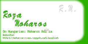 roza moharos business card